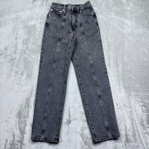 Madewell The Perfect‎ Vintage Straight Jeans Women's Size 24 Gray Wash Denim